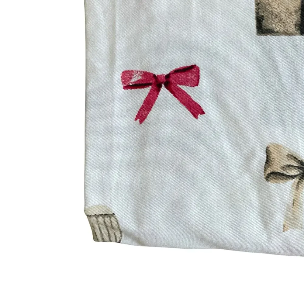 Kassatex Christmas Presents & Bows Holiday Shower Curtain 72x72 New